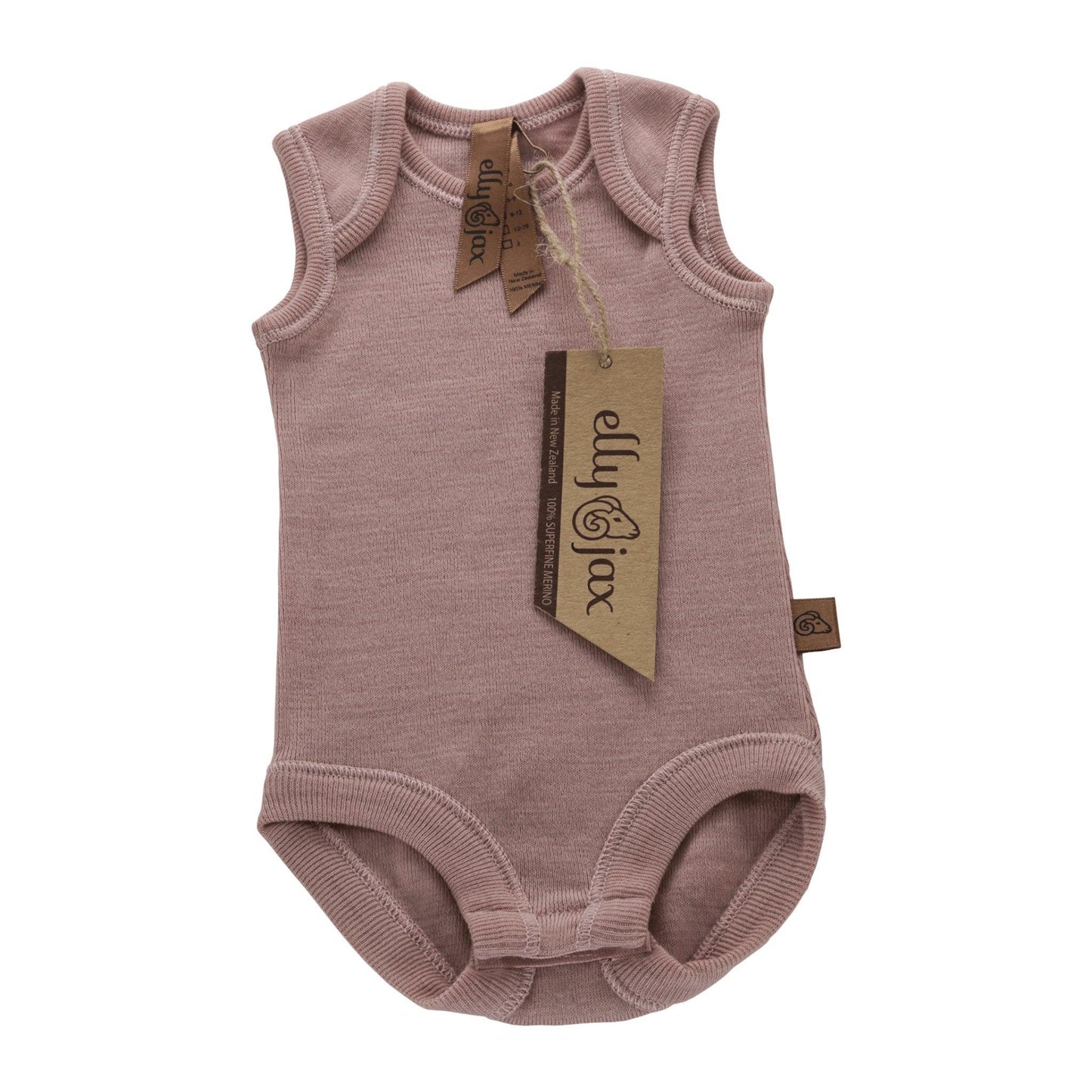 Merino Envelope Singlet Bodysuit - ellyjax - NZ Merino Babywear