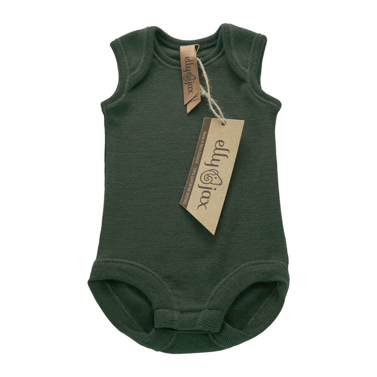 Merino Envelope Singlet Bodysuit - ellyjax - NZ Merino Babywear