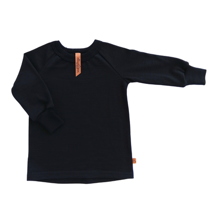Merino Raglan Plain Long Sleeve Top