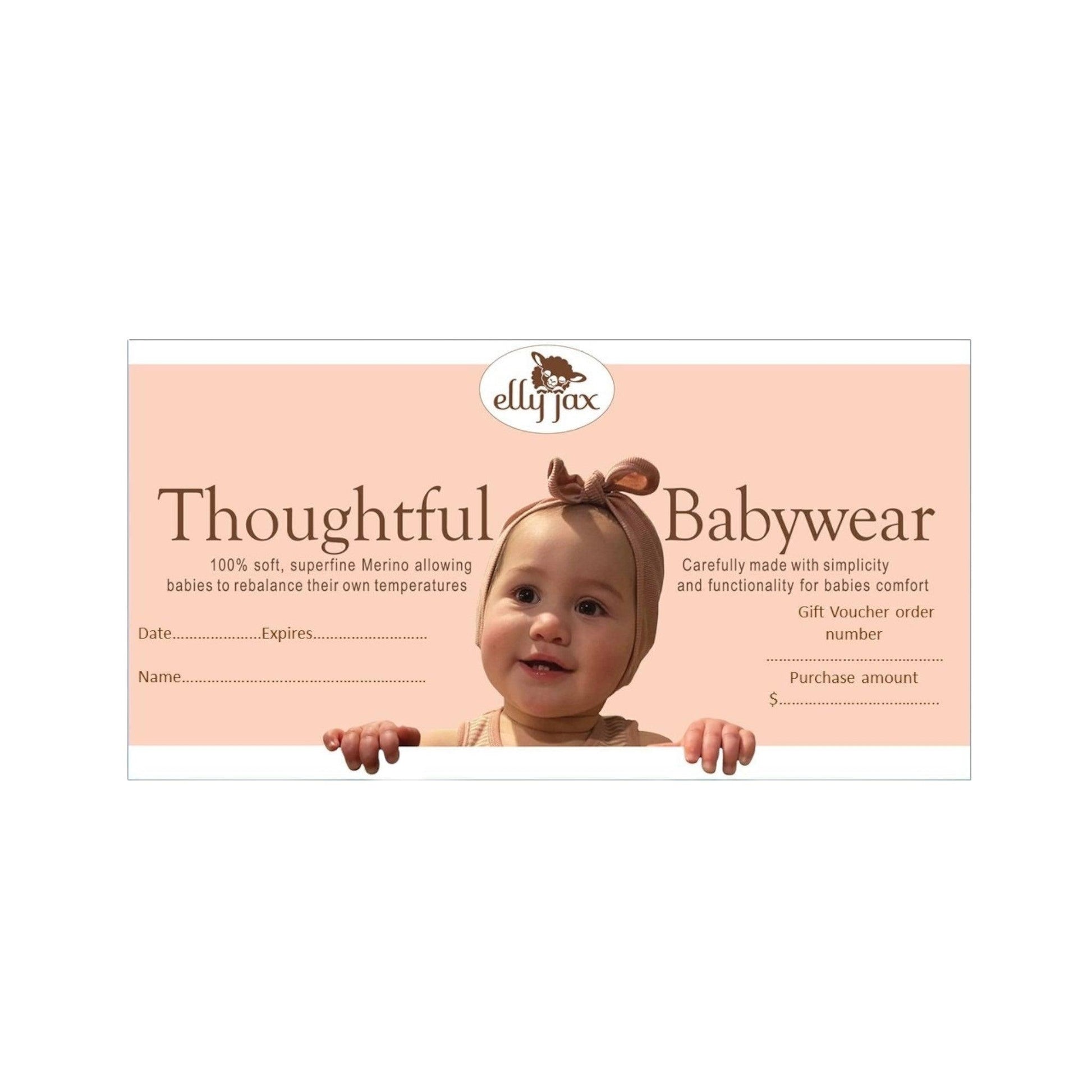 ellyjax - Merino babywear$150 ellyjax Gift Voucher