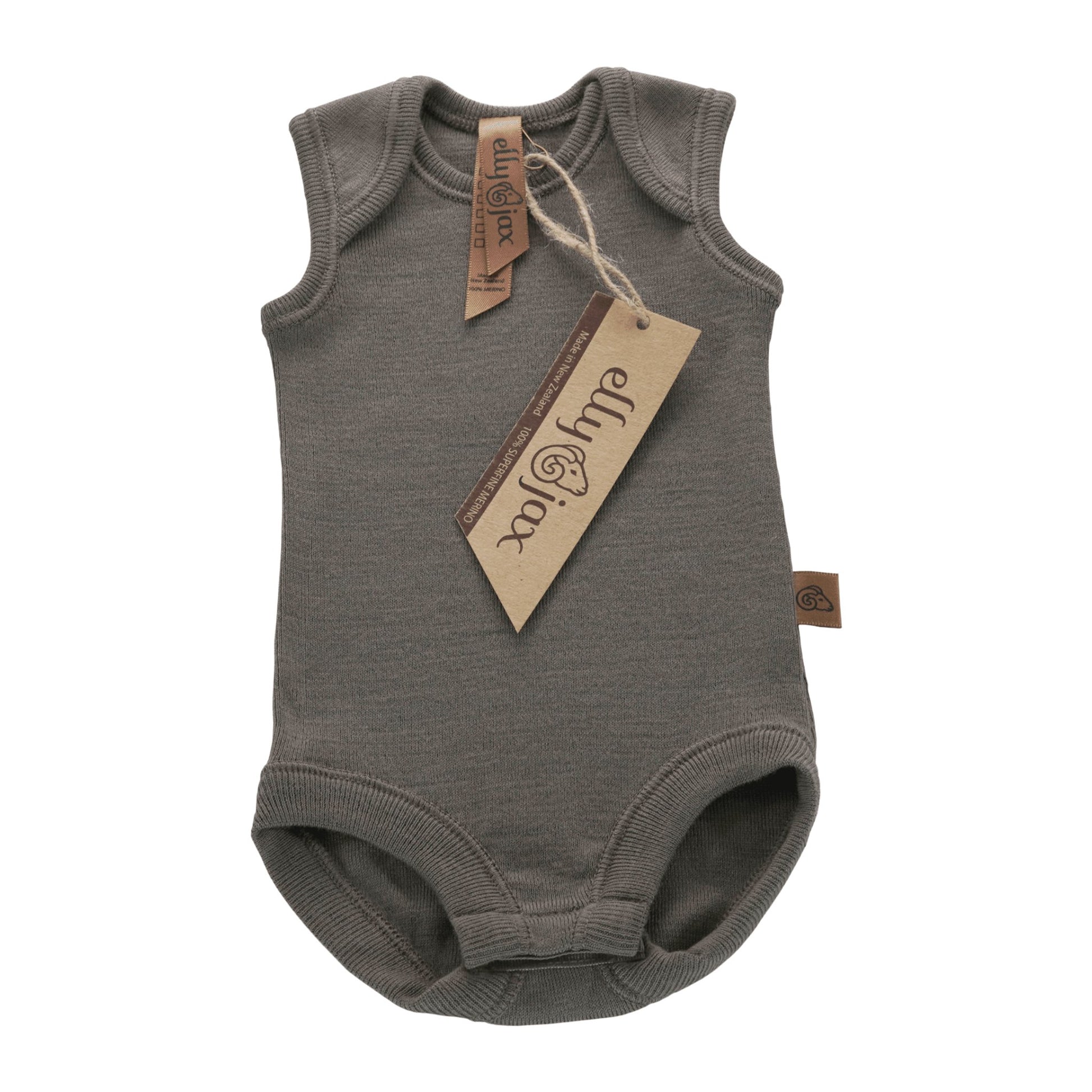 ellyjax - Merino babywearEnvelope Singlet Bodysuit Plain