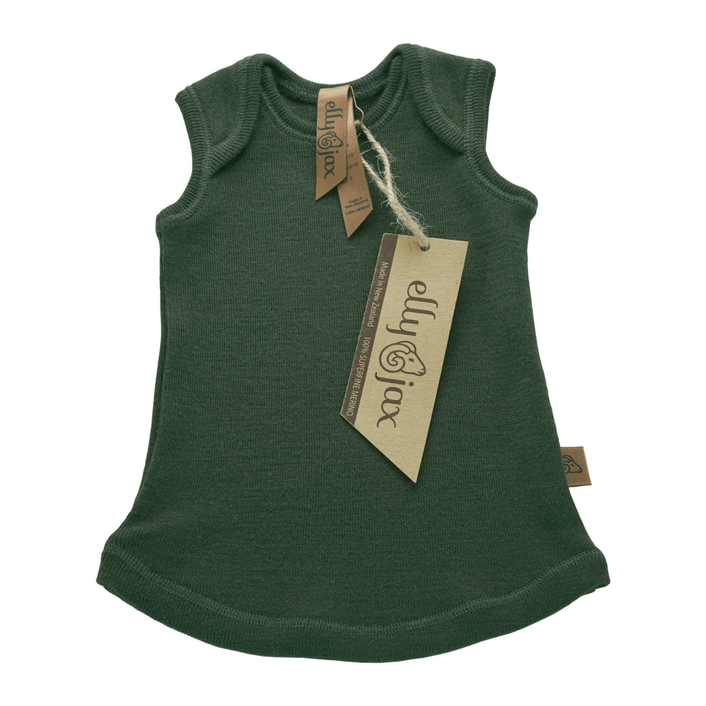 ellyjax - Merino babywearEnvelope Singlet Plain