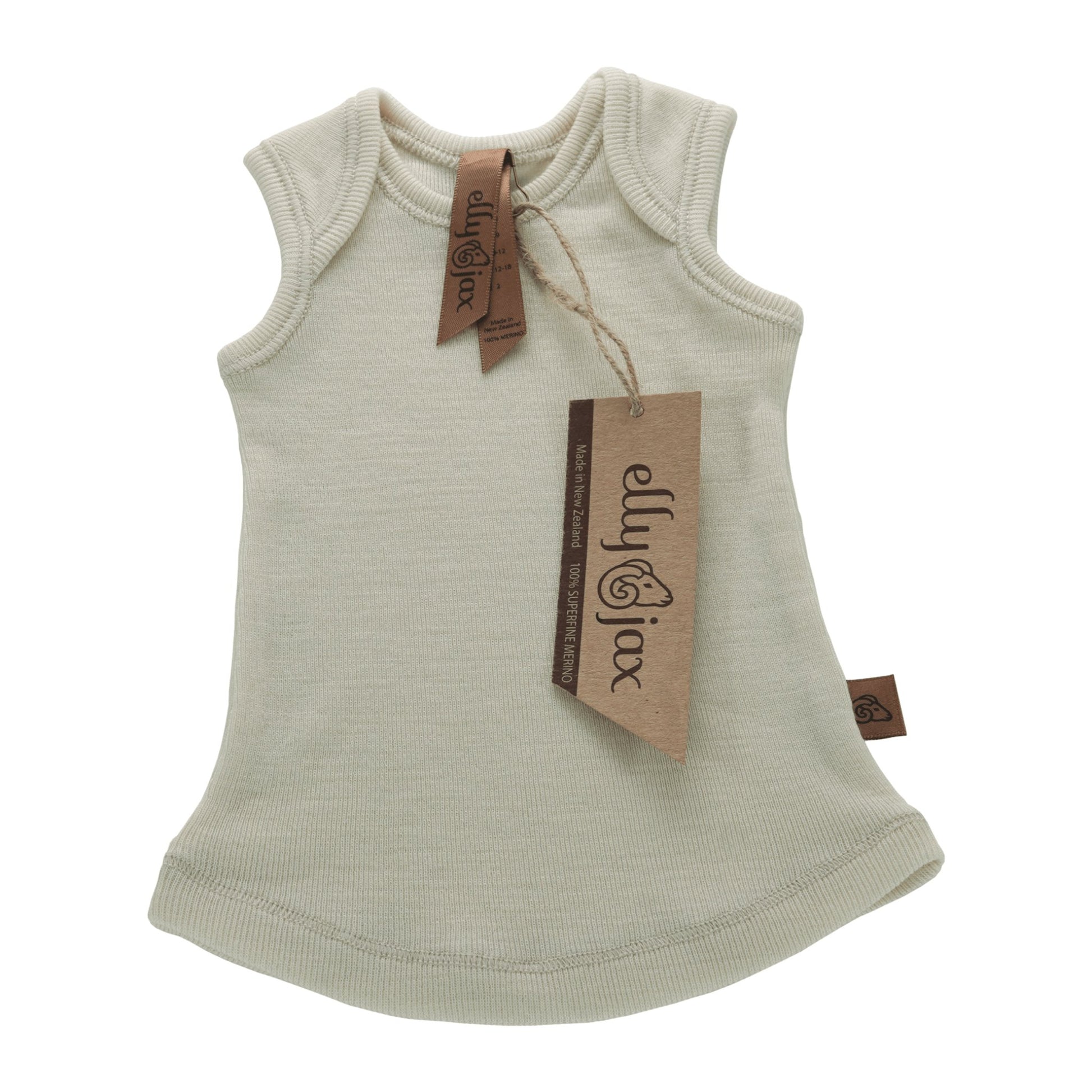 ellyjax - Merino babywearEnvelope Singlet Plain