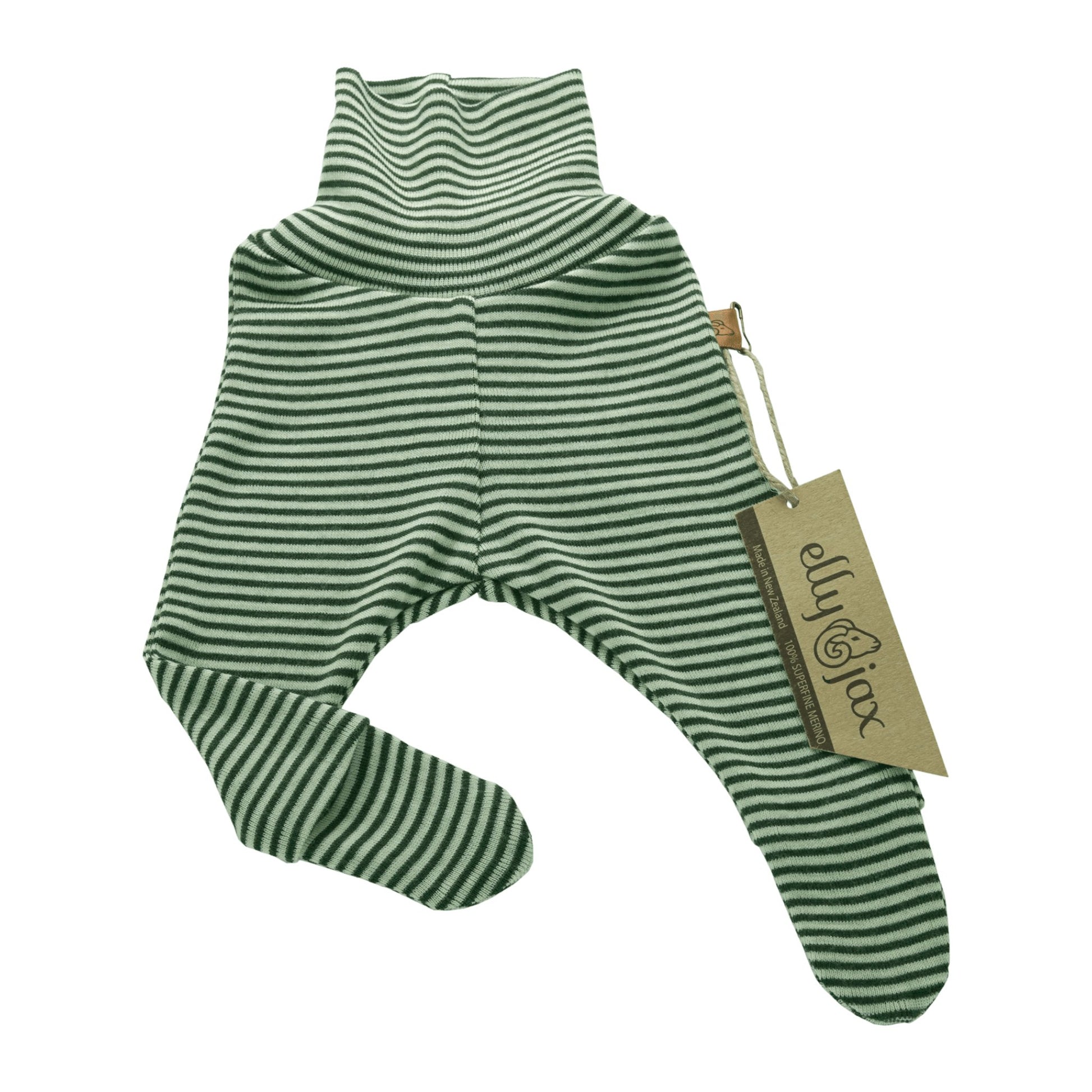 ellyjax - Merino babywearFootsie Tights Striped