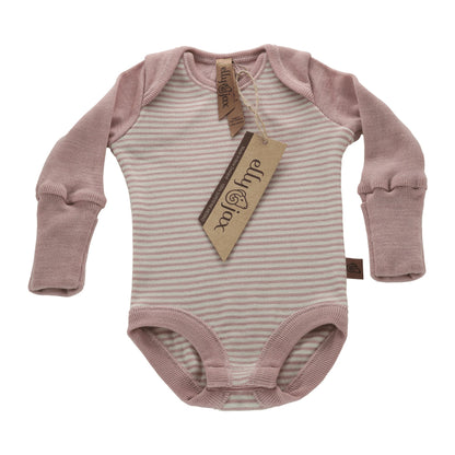 ellyjax - Merino babywearLong Sleeve Bodysuit Striped