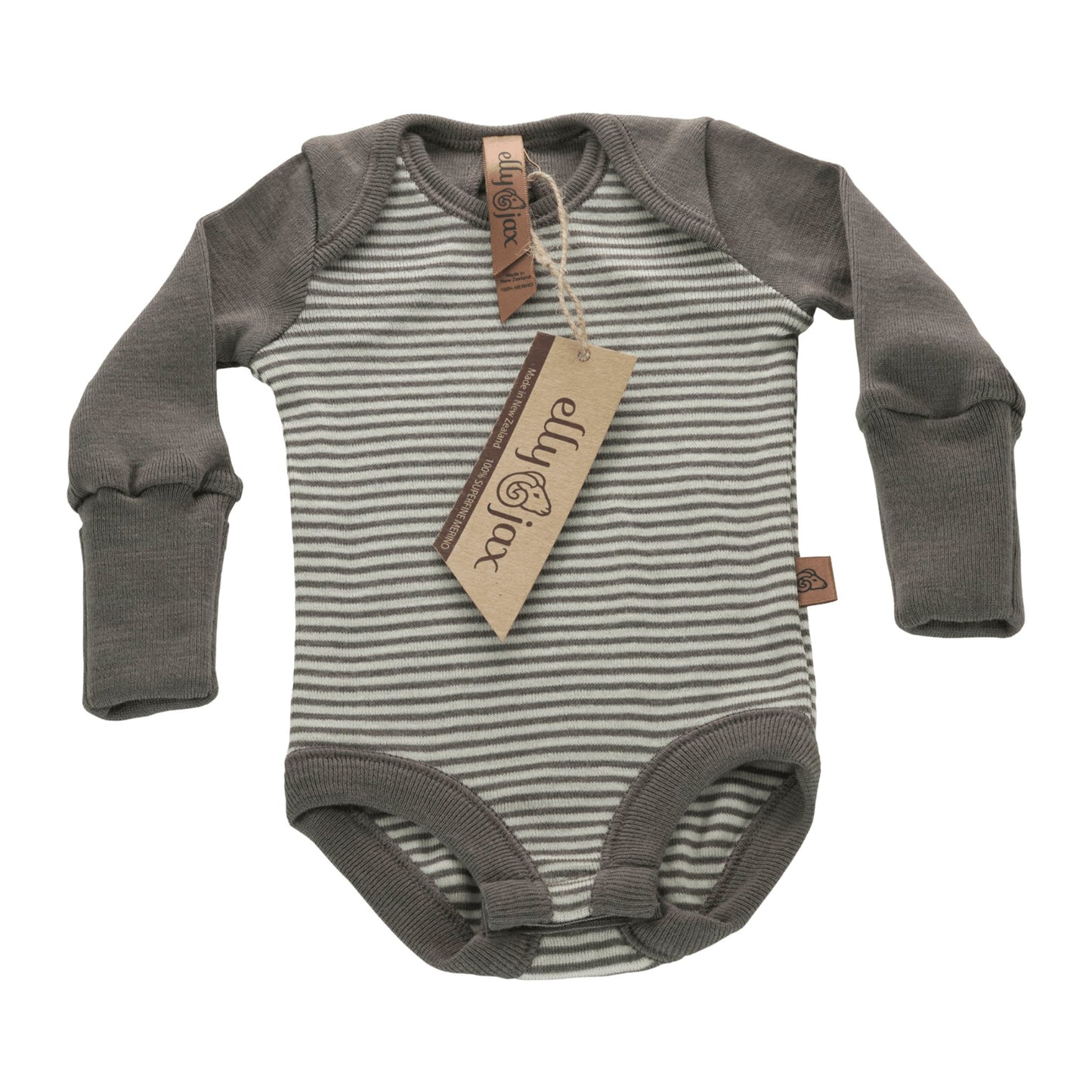 ellyjax - Merino babywearLong Sleeve Bodysuit Striped