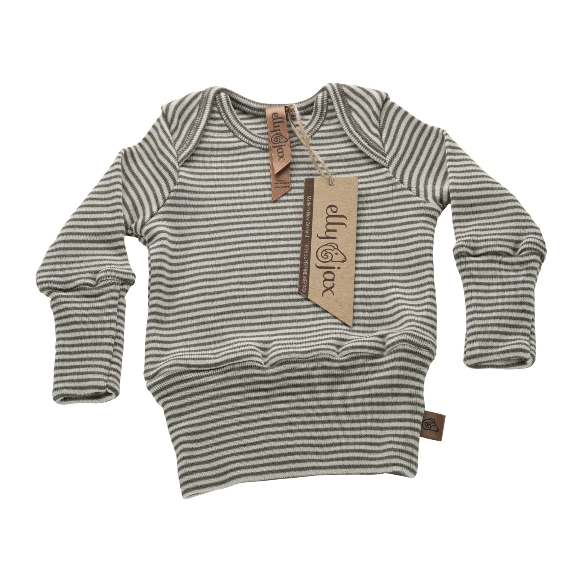 ellyjax - Merino babywear_Long Sleeve Top Striped