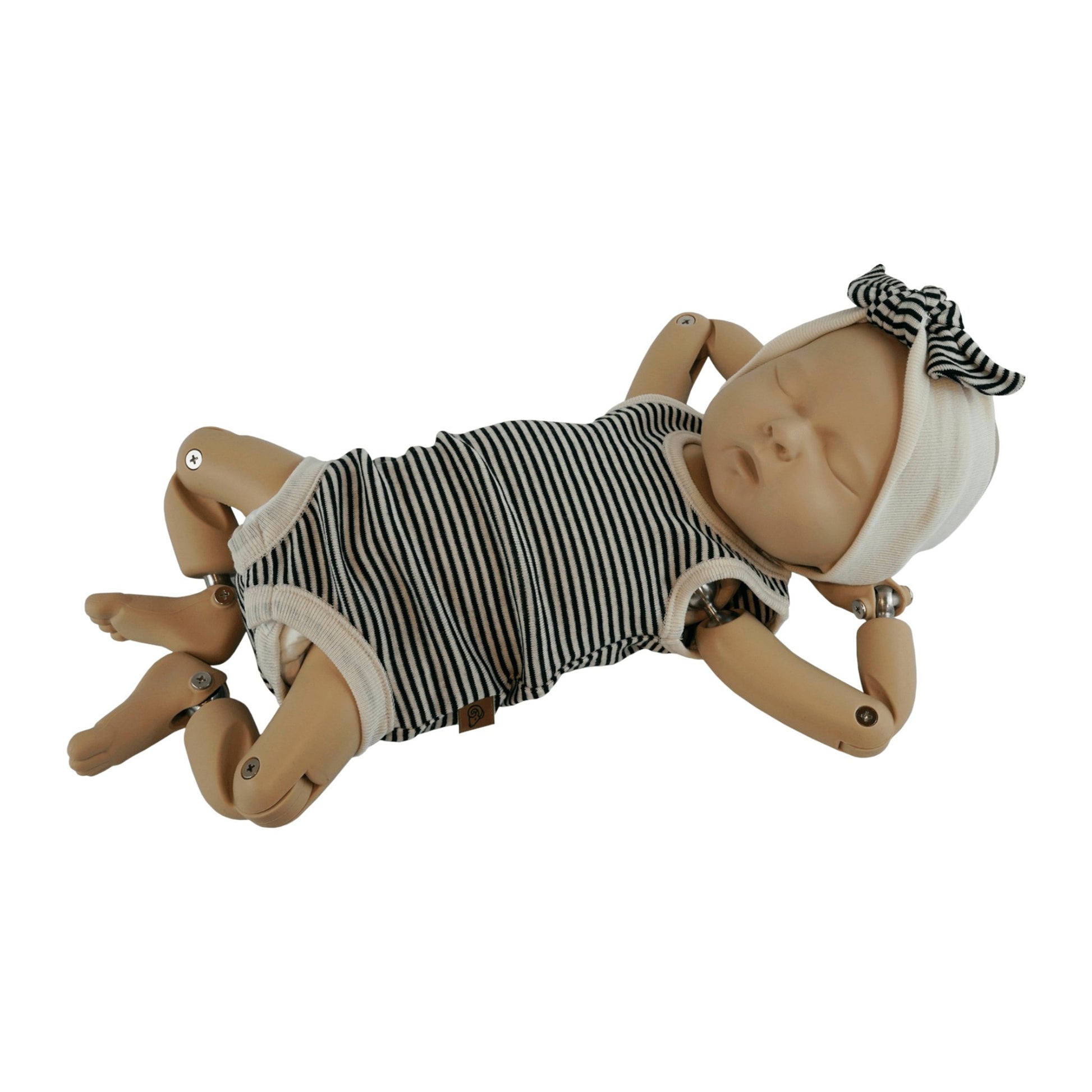 ellyjax - Merino babywear_Singlet Bodysuit Striped